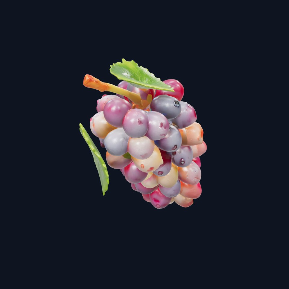 Dewy Grape Bunch Sculpture Model Pack